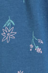 Zivame Scribbled Meadows Knit Cotton Pyjama - Lyons Blue — thumbnail 6